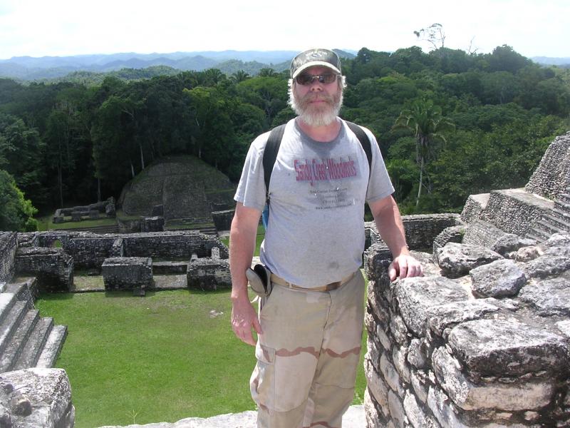 on top of caana (sky place)  ,Caracol ,  Belize